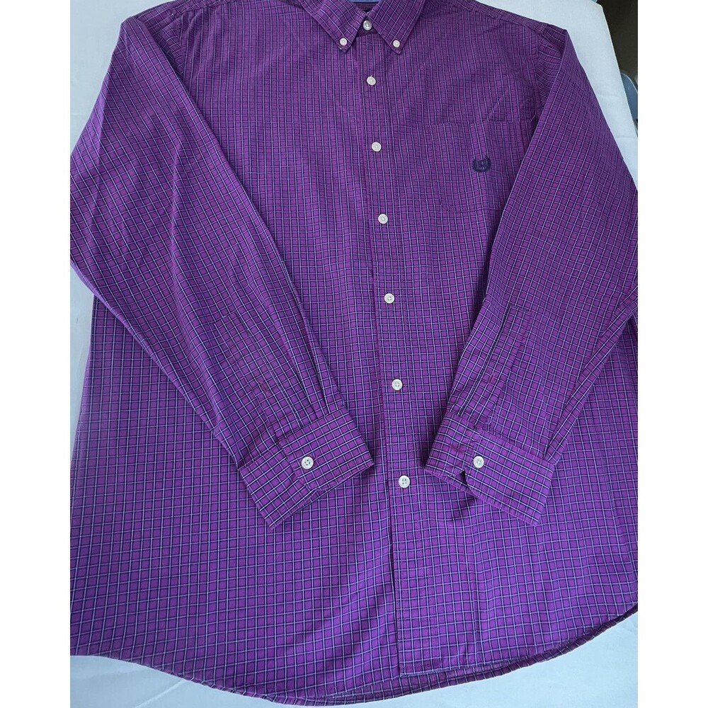 Chaps Mens Multicolor Check Long Sleeve Button Down Shirt Size XL